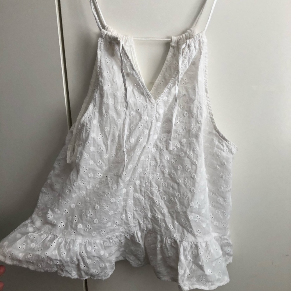 Caution to the Wind White Tank Top